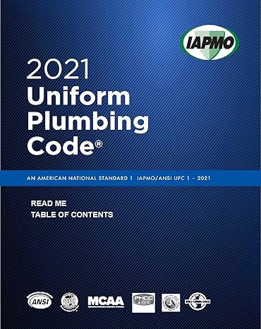 2021 Uniform Plumbing Code with Tabs 
