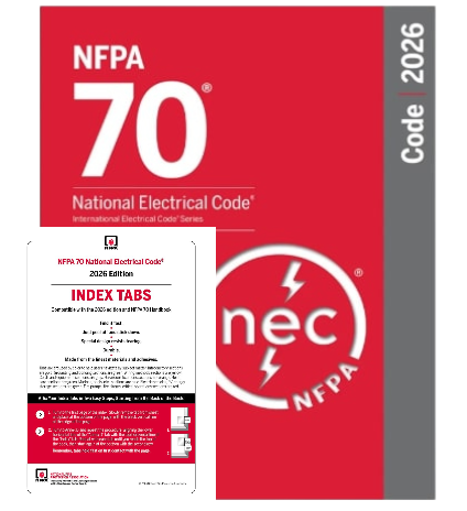 NFPA 70, National Electrical Code NEC 2026 Softbound with Self-Adhesive Index Tabs 2026