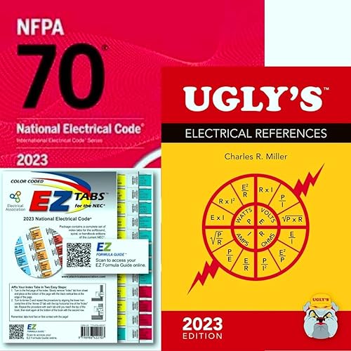 NFPA 70 National electrical code 2023 Paperback with 2023 Ugly’s Electrical Reference with Color coded Tabs